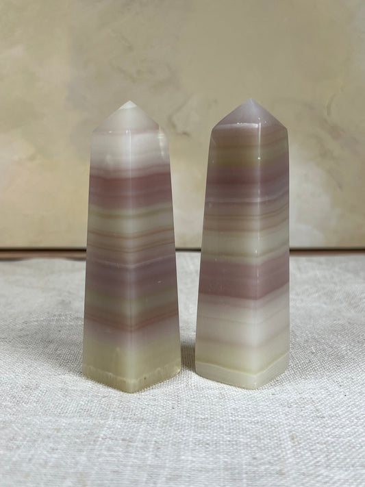 Pink Banded Calcite Towers (23AJ, 24I)