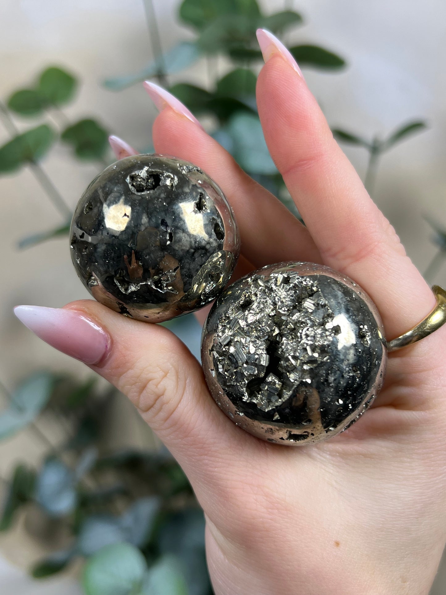 Pyrite Spheres (two sizes)