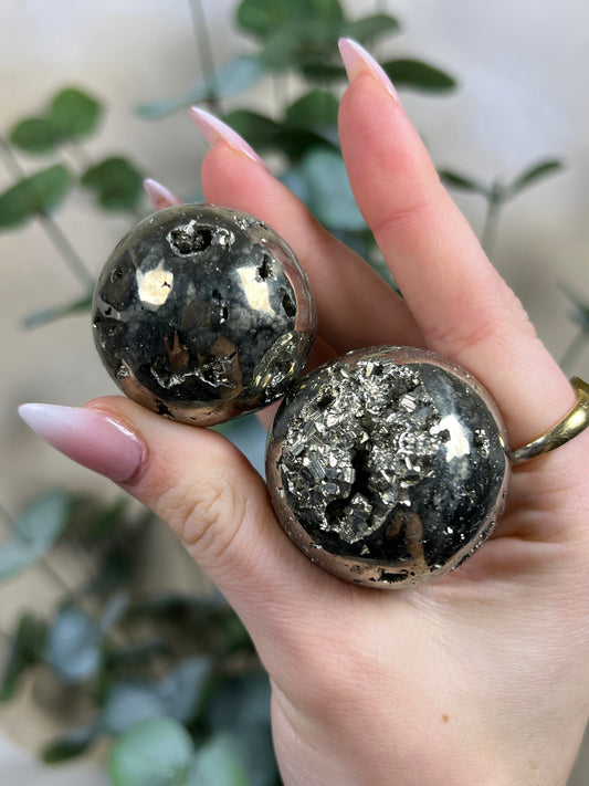 Pyrite Spheres (two sizes)