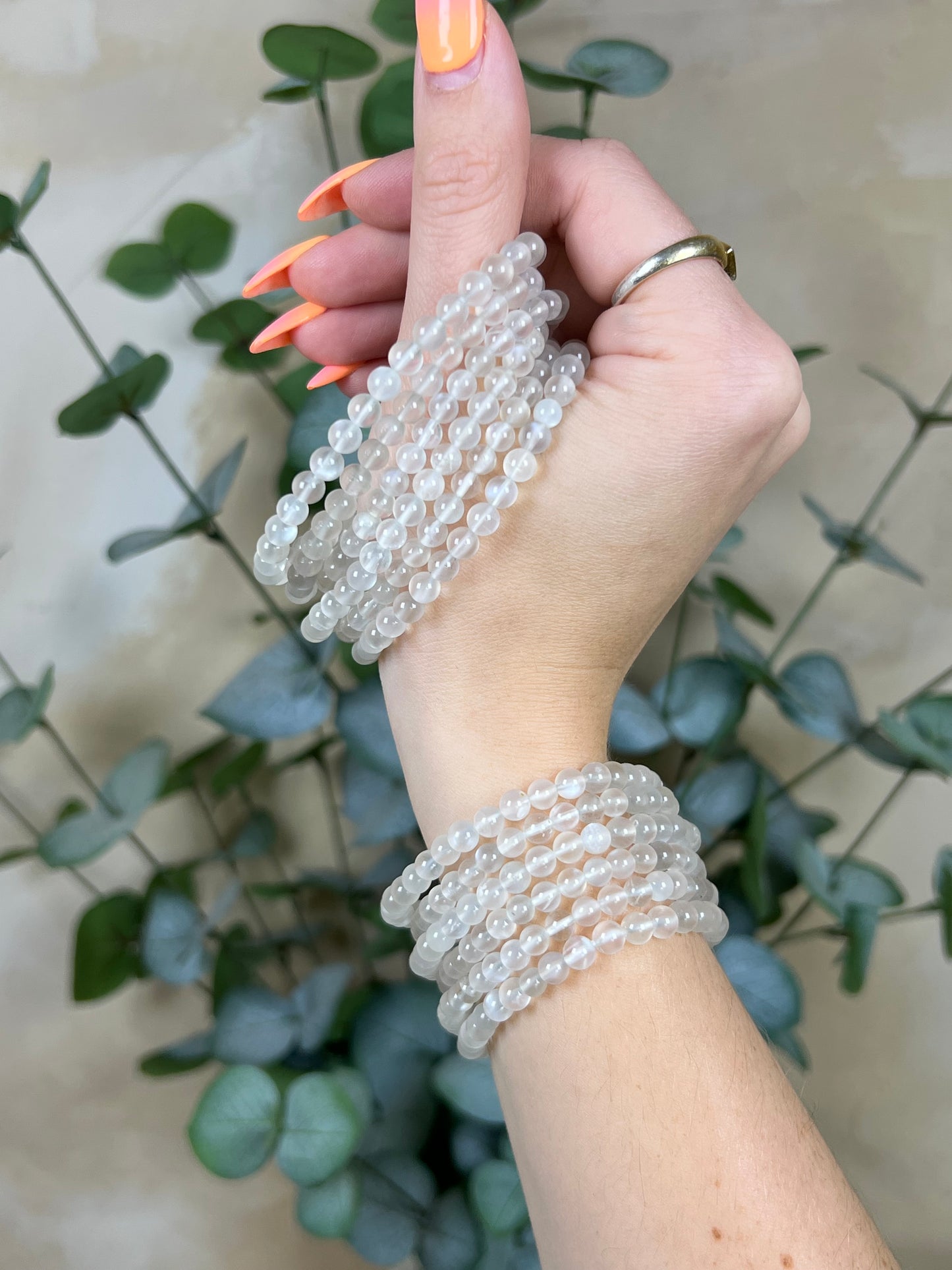 White Moonstone Bracelets