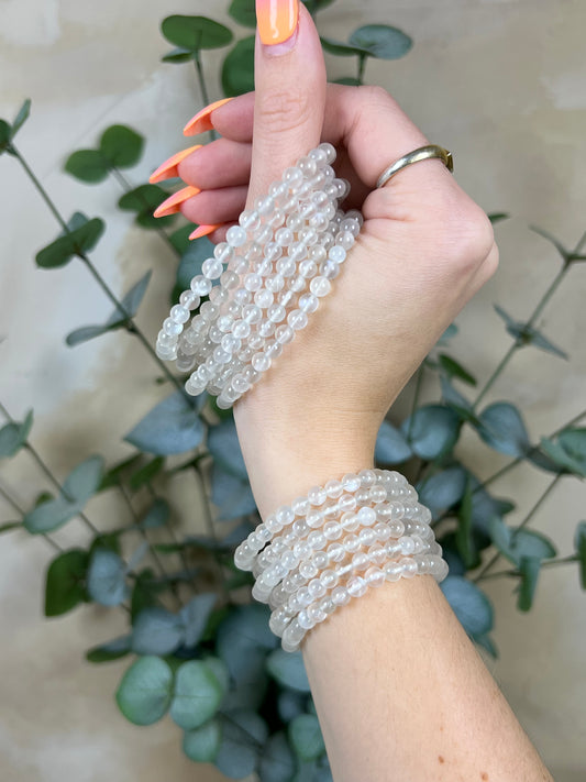 White Moonstone Bracelets