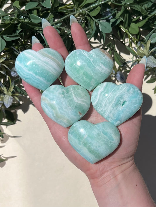 Caribbean Calcite Hearts (8AI-9AP)