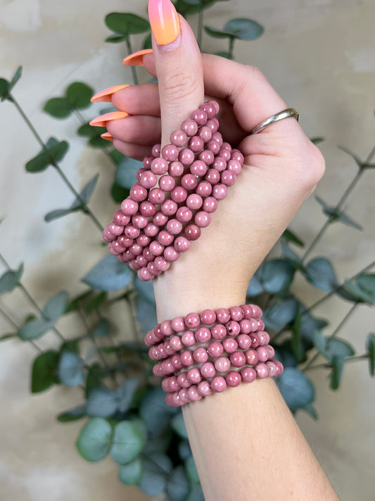 Pink Petrified Wood Bracelets