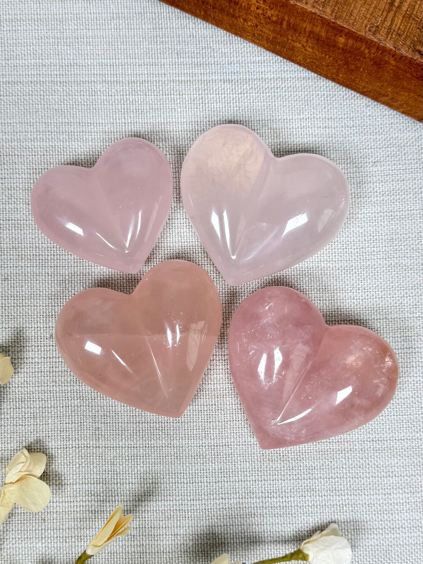 Rose Quartz Puffy Hearts (10AU-21AF)