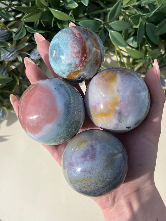 Sea Jasper Spheres (13-23, 4 options)