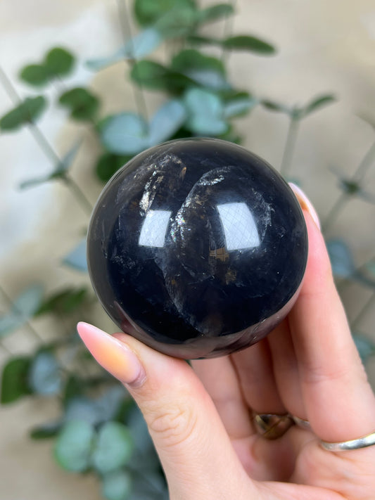 Black Rose Quartz Sphere (61AC)