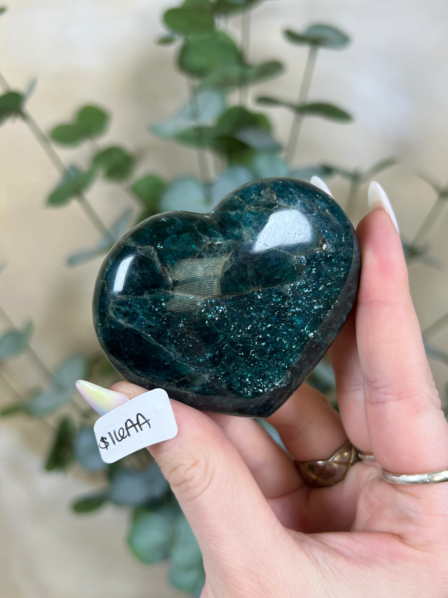 Blue Apatite Hearts (10AA, 12AA, 16AA)