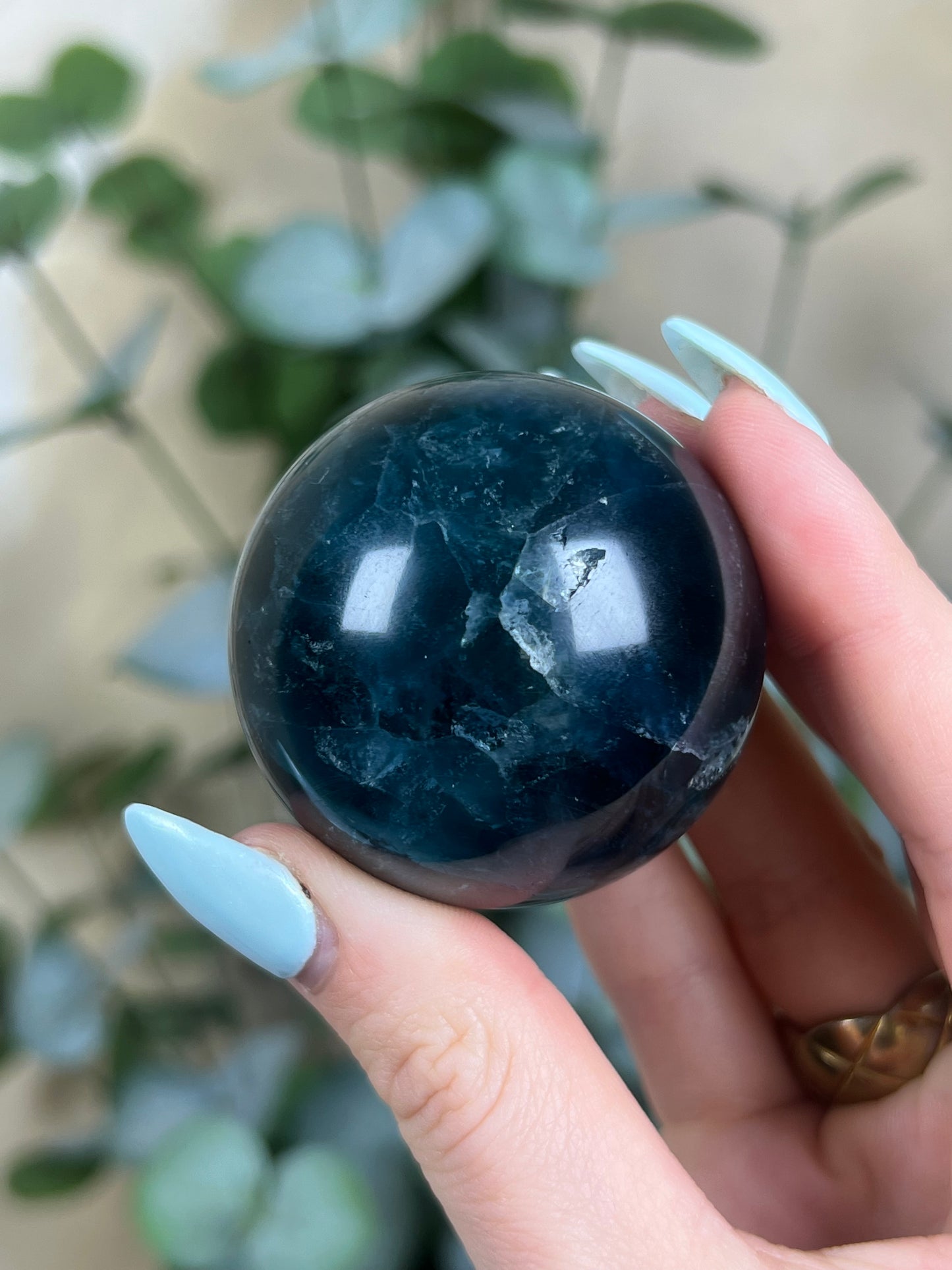 Blue Fluorite Sphere (48AC)