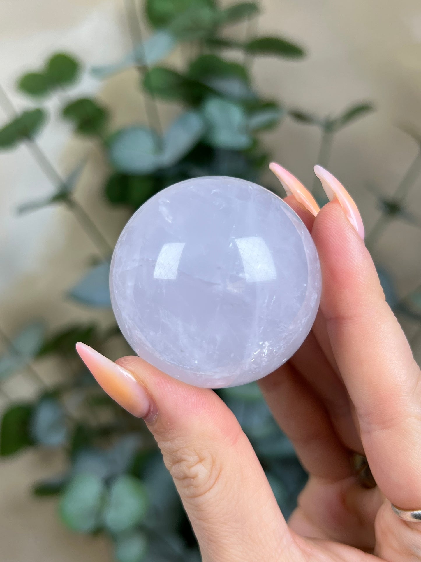 Periwinkle Rose Quartz Sphere (22AJ)