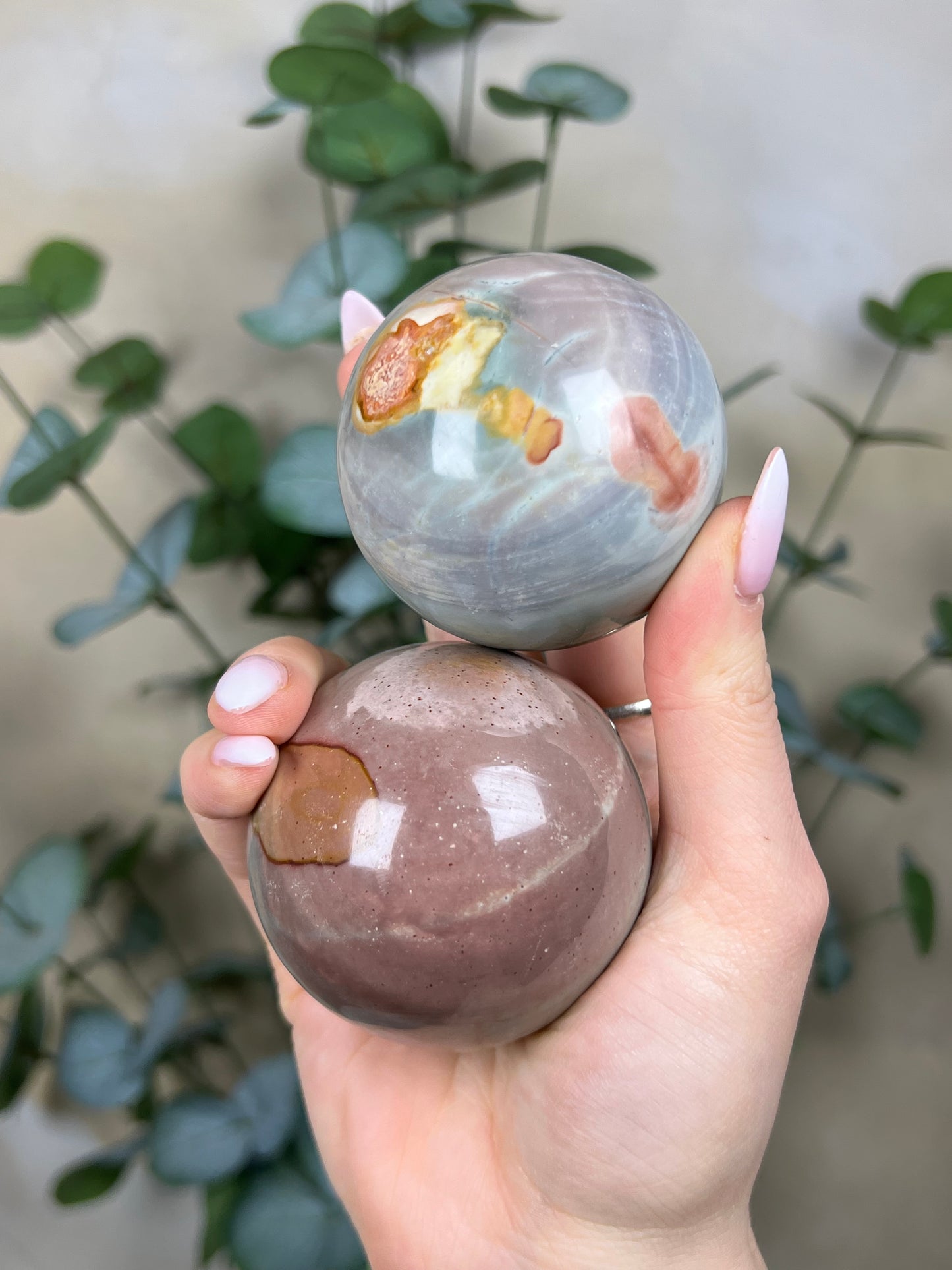 Polychrome Jasper Spheres (25FE, 25FF)