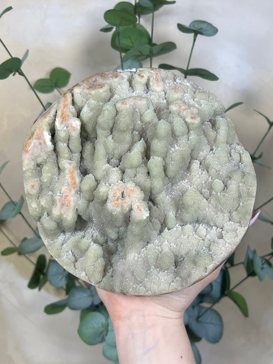 Mint Peach Amethyst on Stand (413AA)