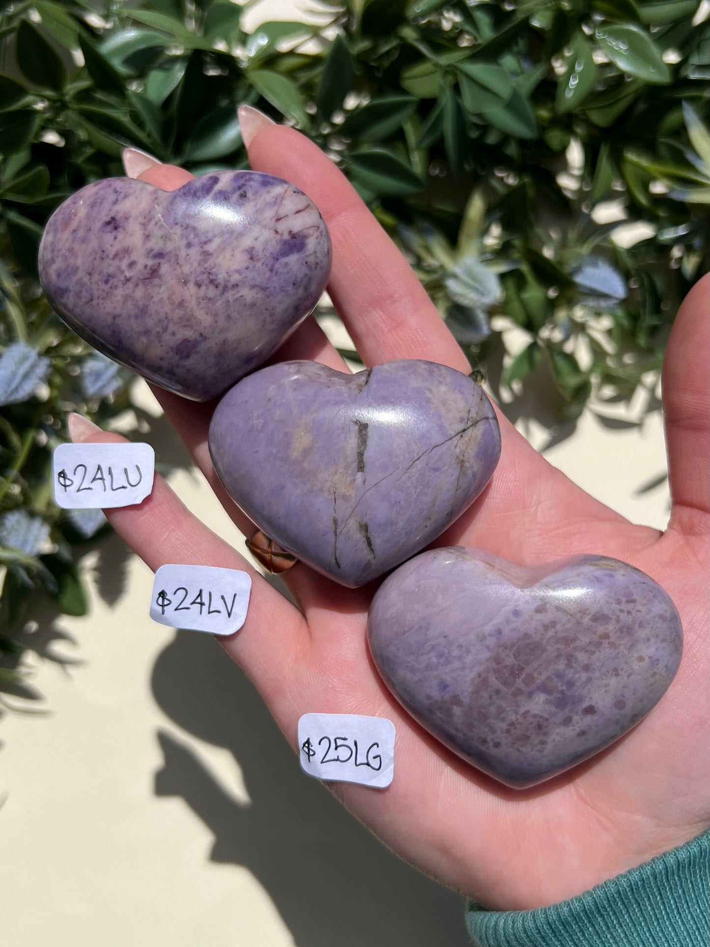 Lavender Jade Heart (10 options)