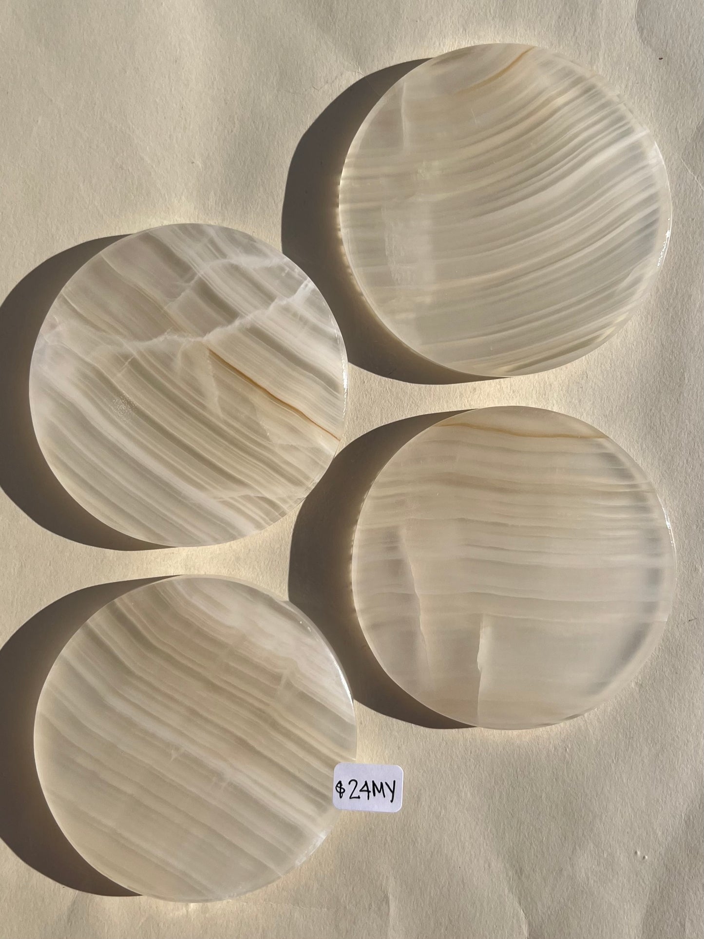 Calcite Coaster Sets (6 options)