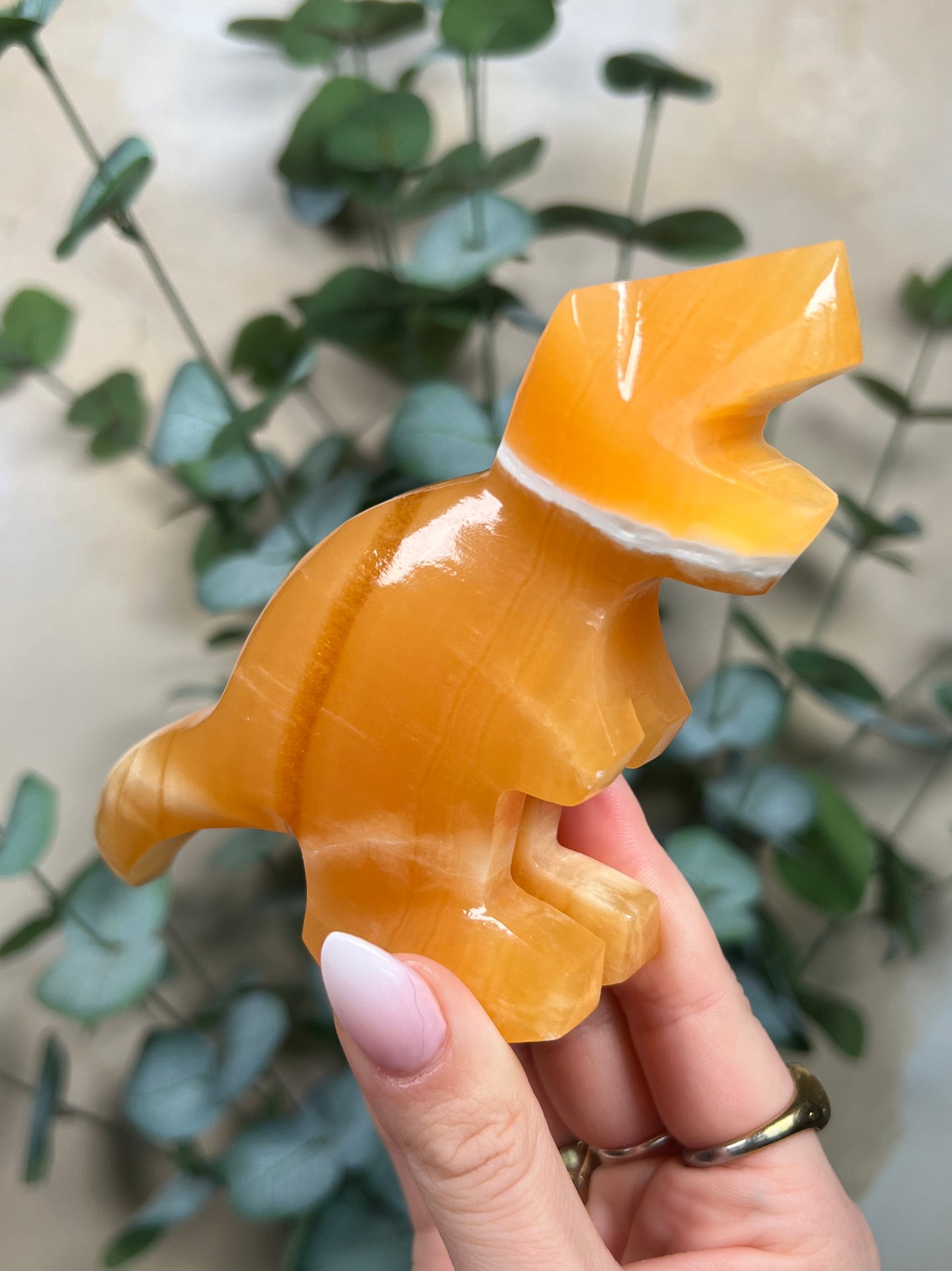 Orange Calcite T-Rexes