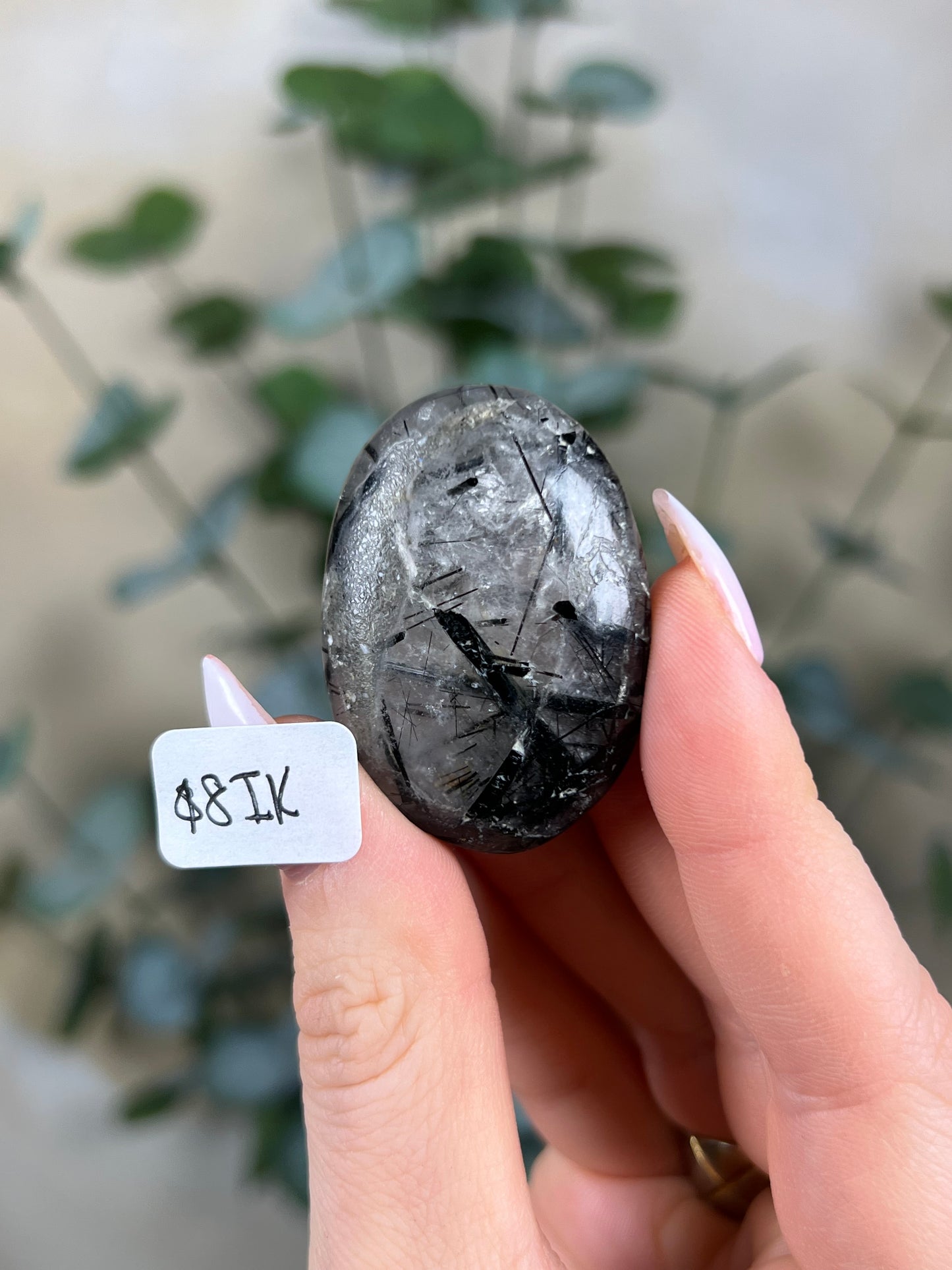 Tourmaline in Quartz Palms (8IK-22HC)