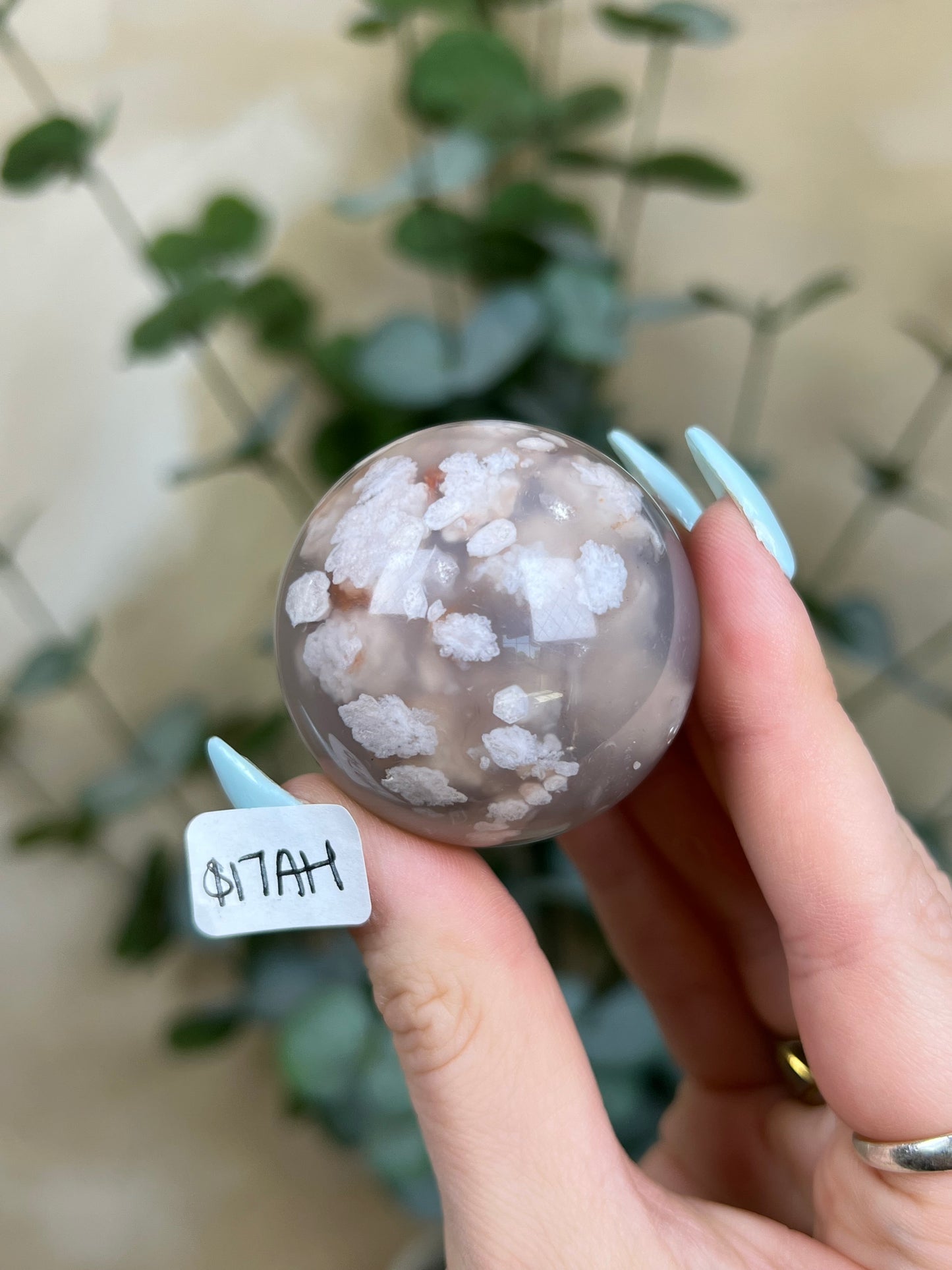Flower Agate Spheres (17AH-25AI)