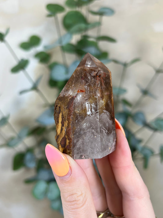 Firey Inclusion Quartz Tower (35AH)