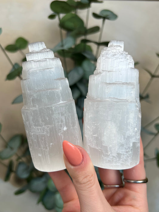 Satin Spar Selenite Tower