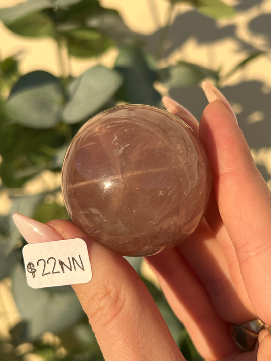 Star Rose Quartz Spheres (22NN, 22NP, 24NC)