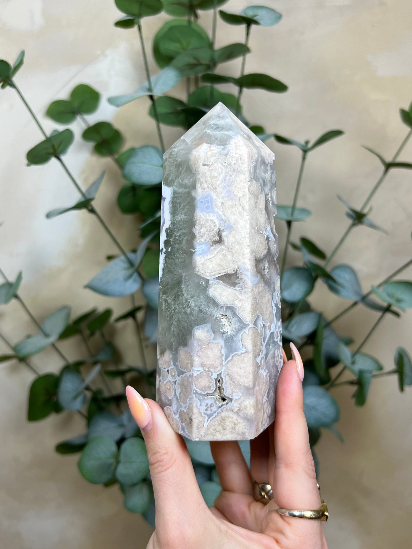 Flower Agate Tower, Chlorite Quartz (186AA)