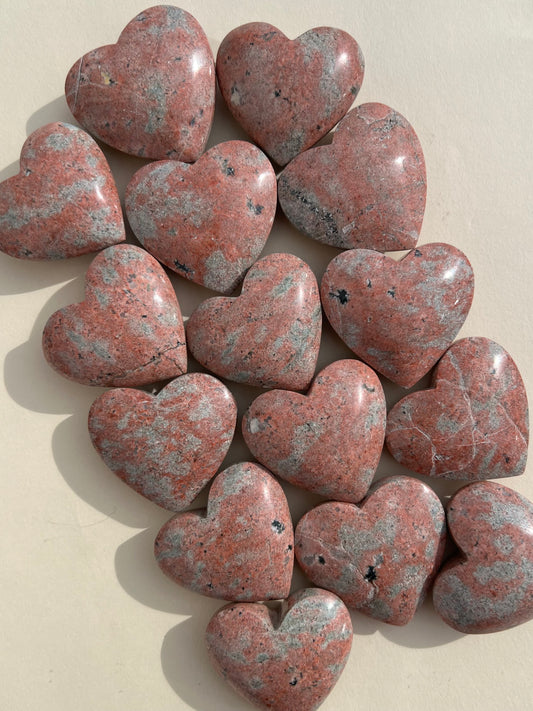 Thulite Hearts, Canadian (small, intuitive)