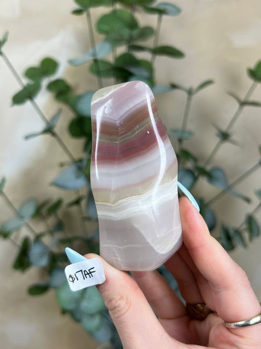 Pink Banded Calcite Freeforms (3 options)