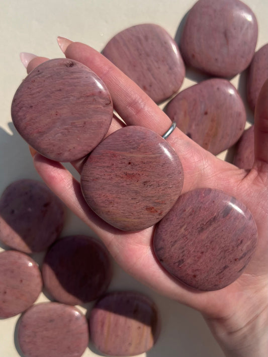 Pink Petrified Wood Flat Stone