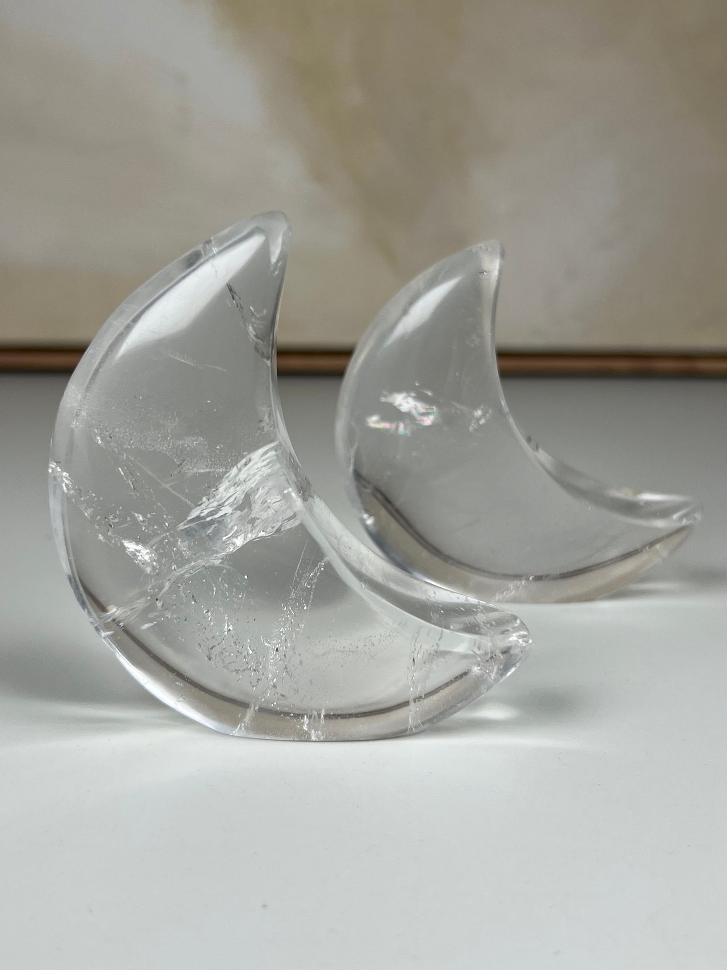 Clear Quartz Standing Moons (42EY, 43EM)