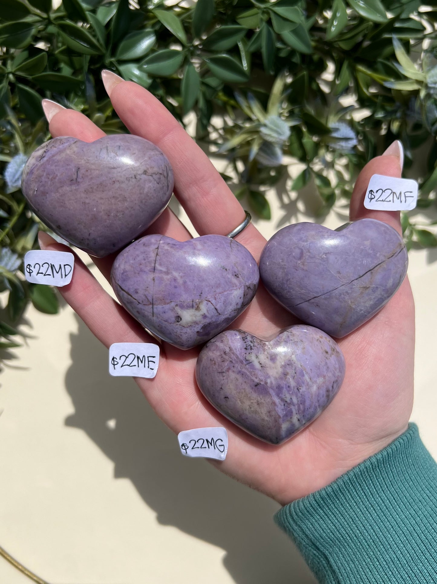 Lavender Jade Heart (10 options)