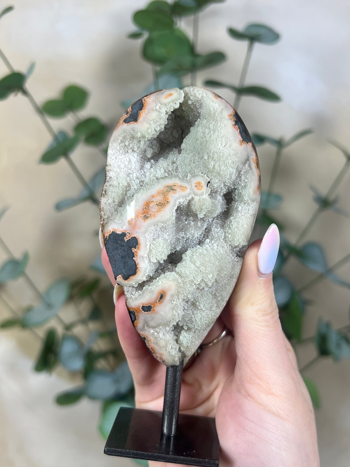 Mint Peach Amethyst on Stand (45AA)