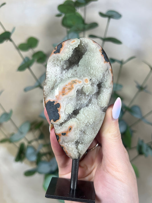 Mint Peach Amethyst on Stand (45AA)