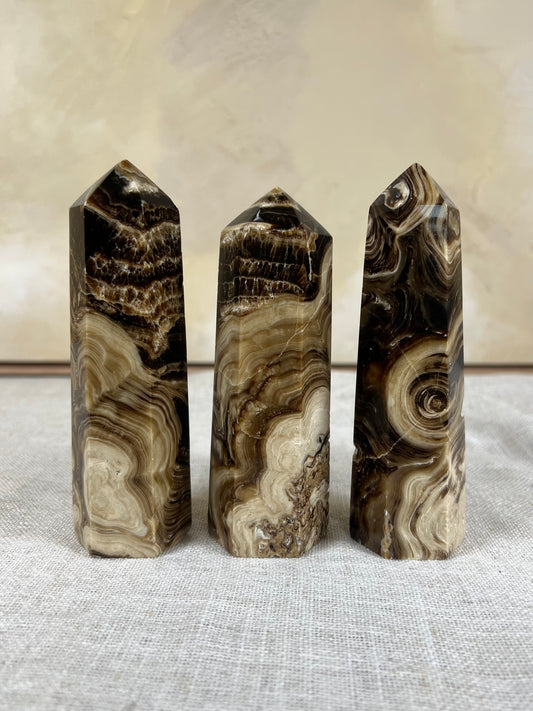 Chocolate Calcite Towers (3 options)