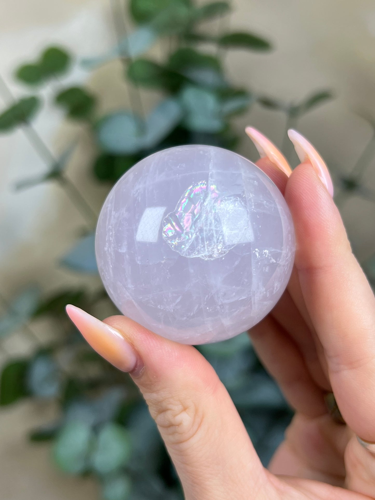 Periwinkle Rose Quartz Sphere (27AK)