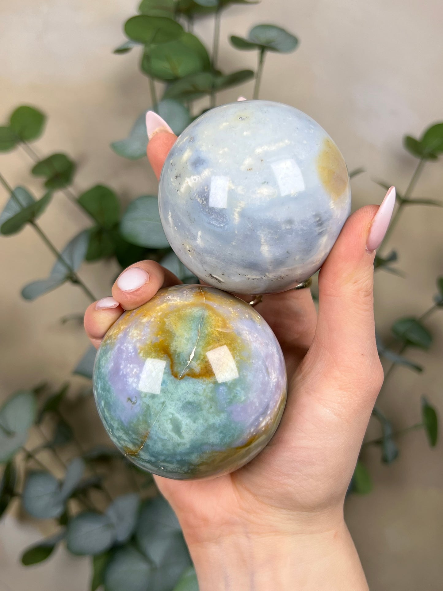 Sea Jasper Spheres (37FH, 40FM)