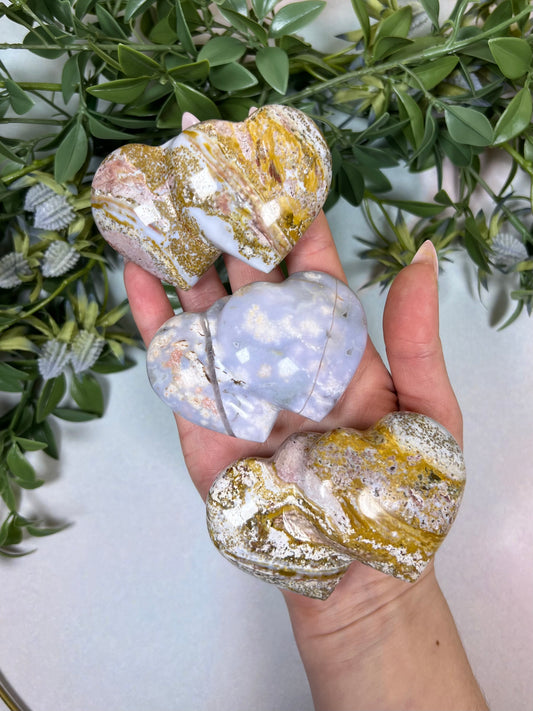 Sea Jasper Double Hearts (13IE, 13IF, 14HK)