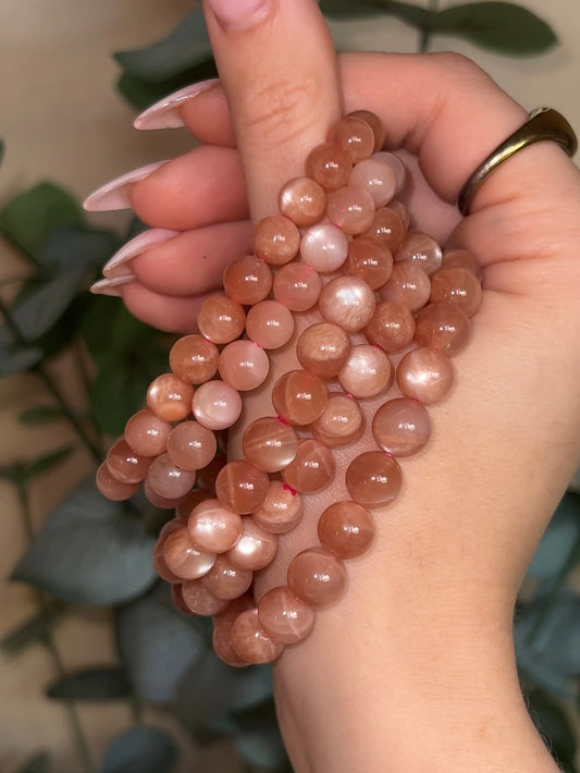 Peach Moonstone Bracelet