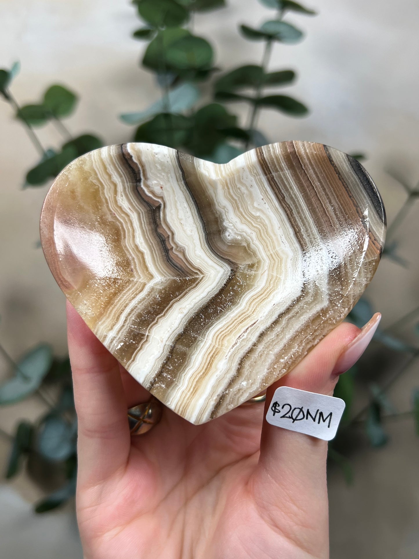 Zebra Calcite Heart Dishes (12 options)