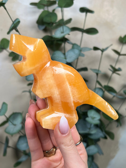 Orange Calcite T-Rexes