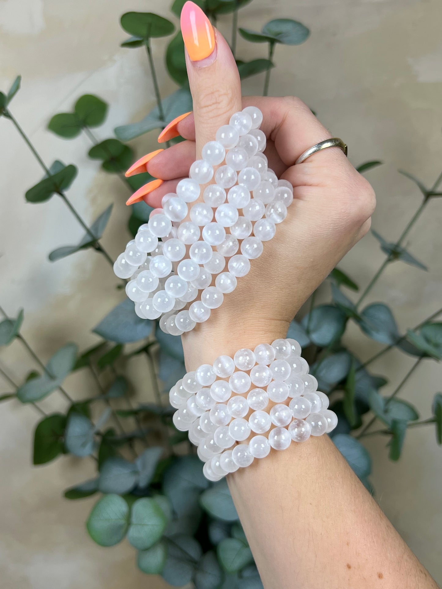 Satin Spar Selenite Bracelets (2 sizes)