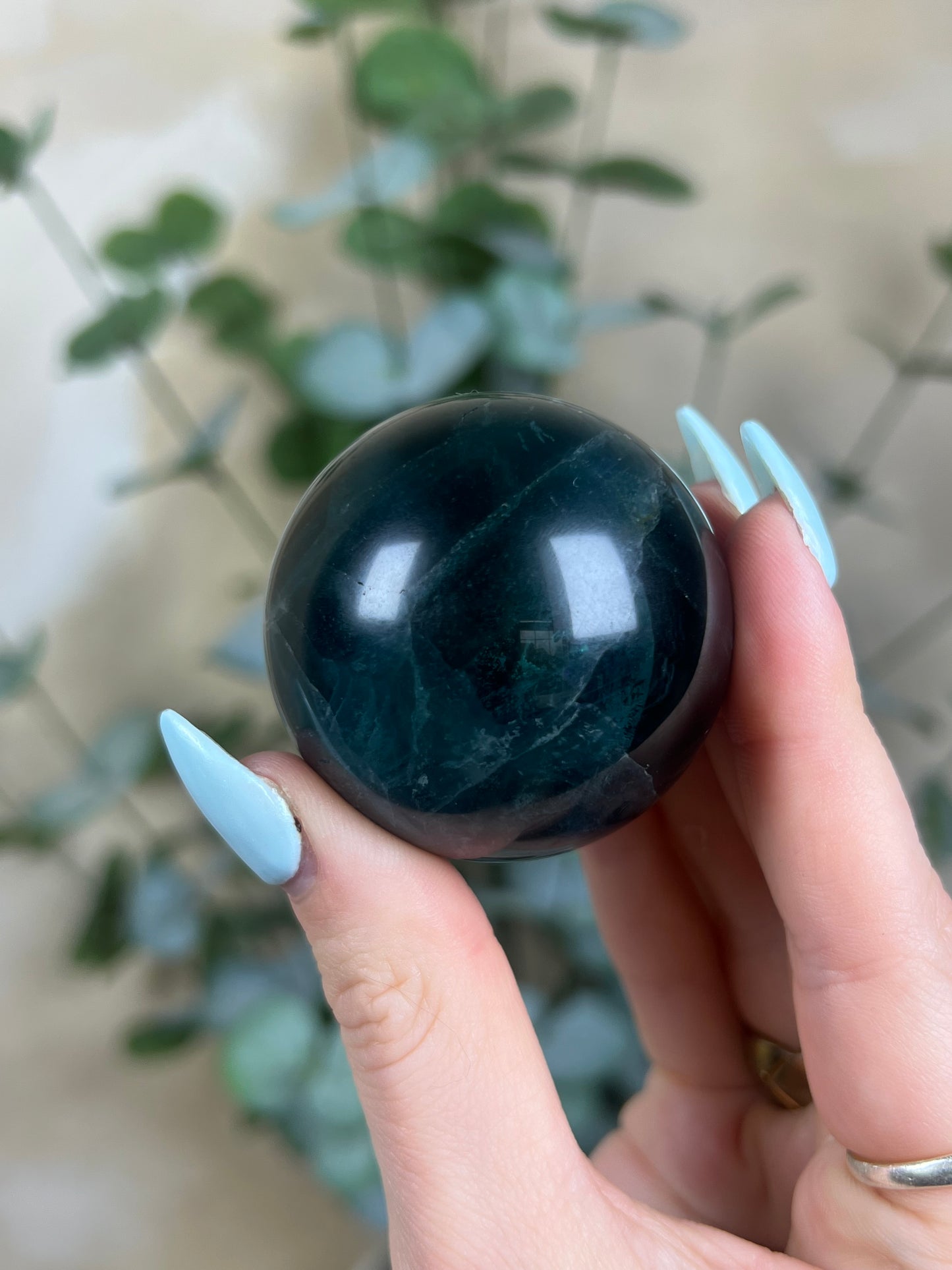 Blue Fluorite Sphere (50AB)