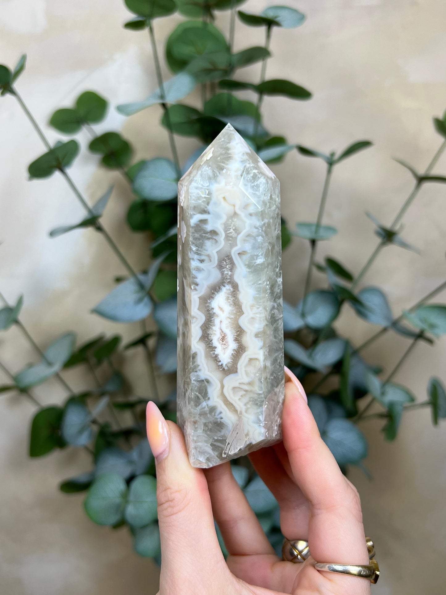 Flower Agate Tower, Chlorite Quartz (70AB)