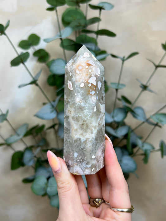 Flower Agate Tower, Chlorite Quartz (70AB)