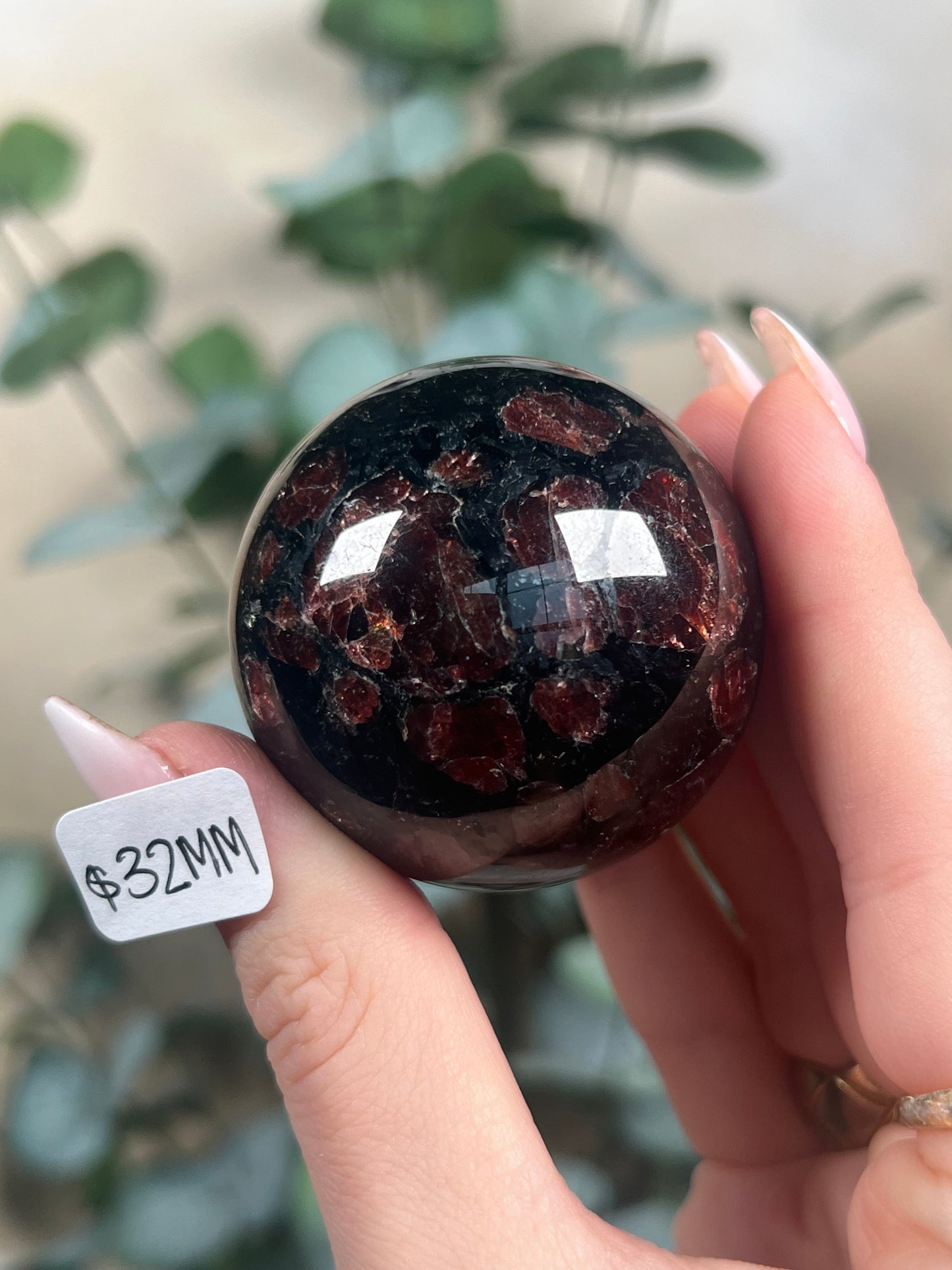 Garnet in Tourmaline Spheres (32MK, 32ML, 32MM)