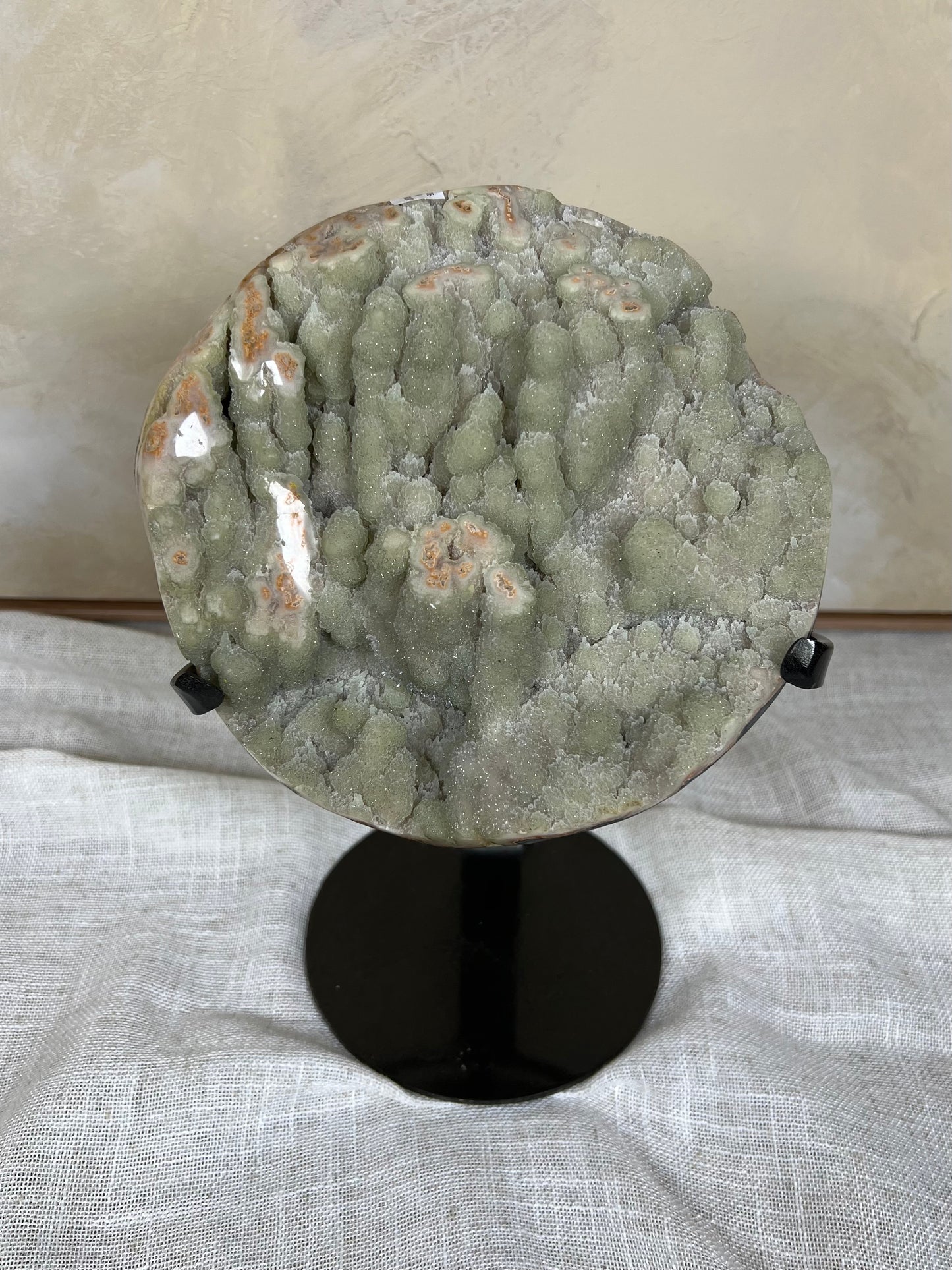 Mint Peach Amethyst on Stand (413AA)