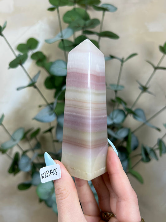 Pink Banded Calcite Towers (23AJ, 24I)