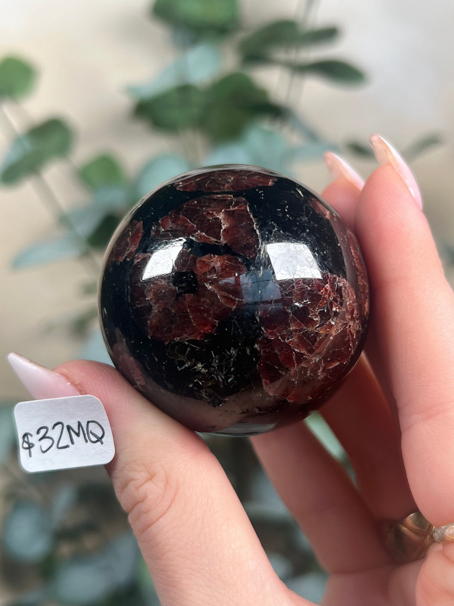 Garnet in Tourmaline Spheres (32MN, 32MP, 32MQ)