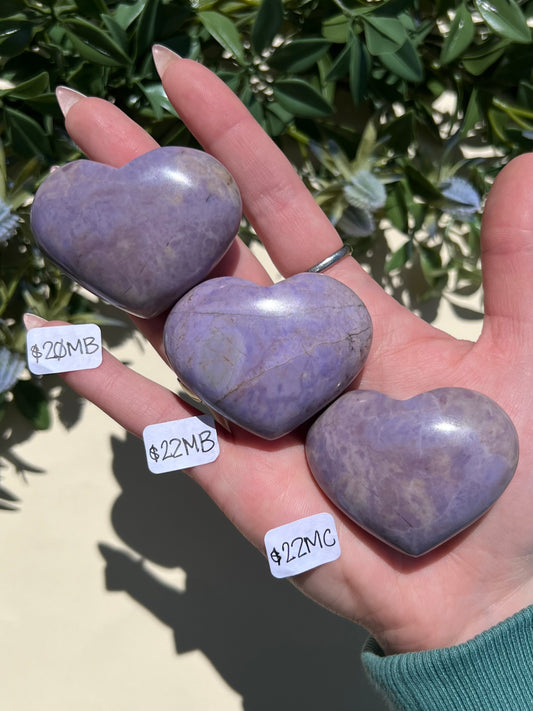 Lavender Jade Heart (10 options)