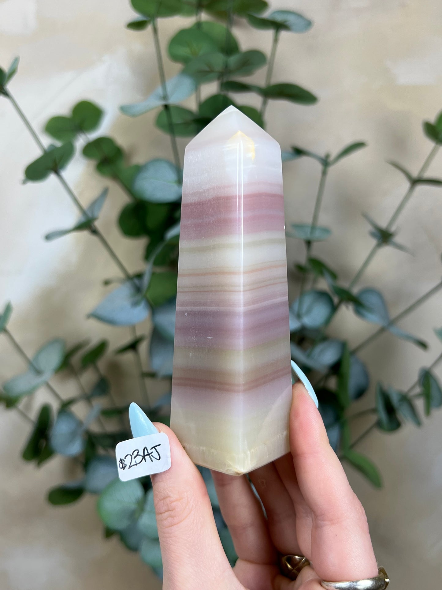 Pink Banded Calcite Towers (23AJ, 24I)