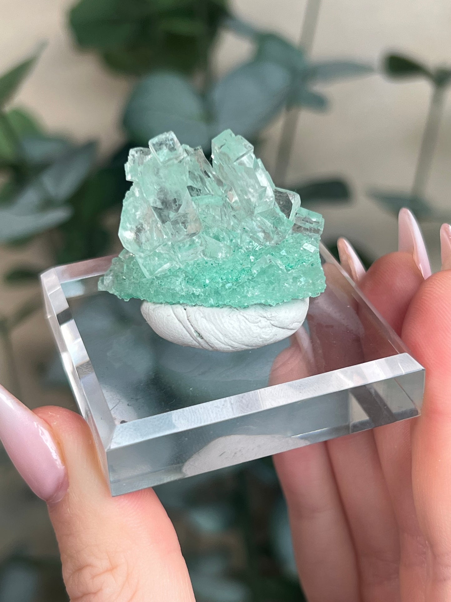 Green Halite with Display Block (70KI)