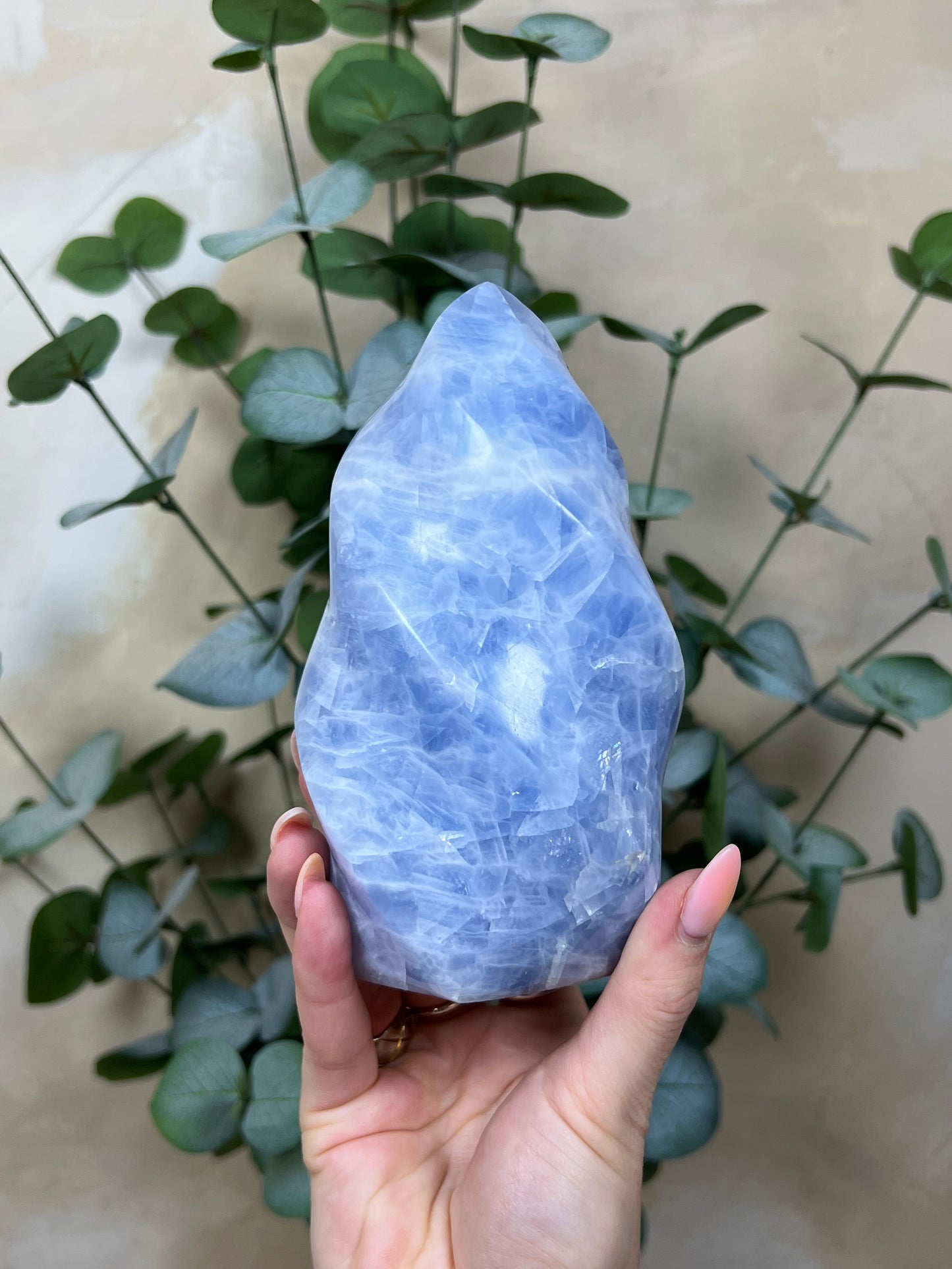 Blue Calcite Flame (65AB)